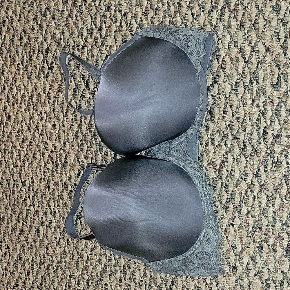 Victoria Secret dream angels lined demi dark gray bra size 38DDD